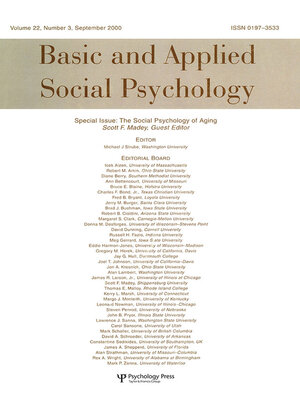 cover image of The Social Psychology of Aging